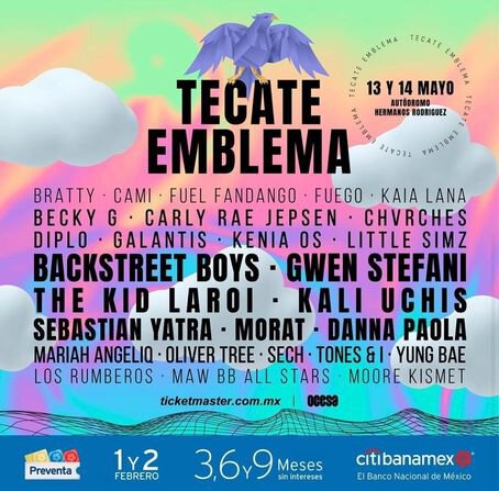 Tecate Emblema Festival 2022 Mexico City Programmation, Billets &amp; Dates May  2022 – Songkick